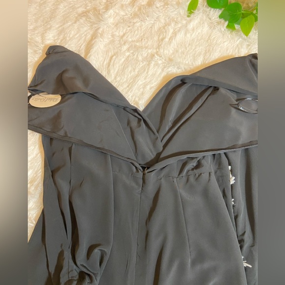 HYFVE Black asymmetrical split sleeve Skirt Romper size Small new - Picture 12 of 14